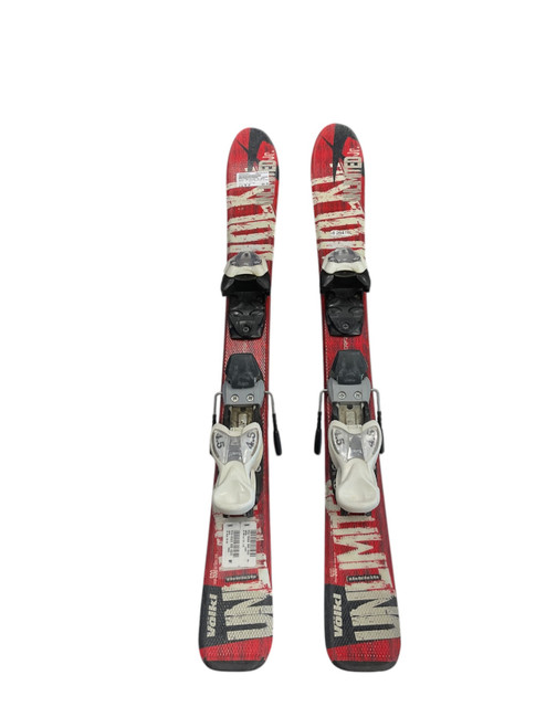 Vist Large View of Product Image Which is Used Volkl UNLIMITED JR 90CM Boys DH Ski/Binding Black And Red 90 cm