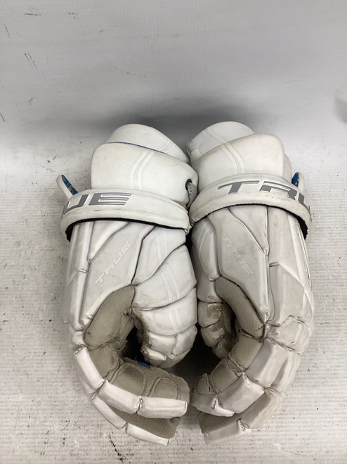 Vist Large View of Product Image Which is Used True FREQUENCY Lacrosse Gloves Mens White LG