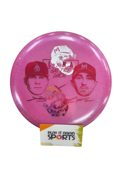 Vist Large View of Product Image Which is Used Discraft LUNA BATTLE PACK P. MCBETH A. BARELA Disc Golf Putter Pink