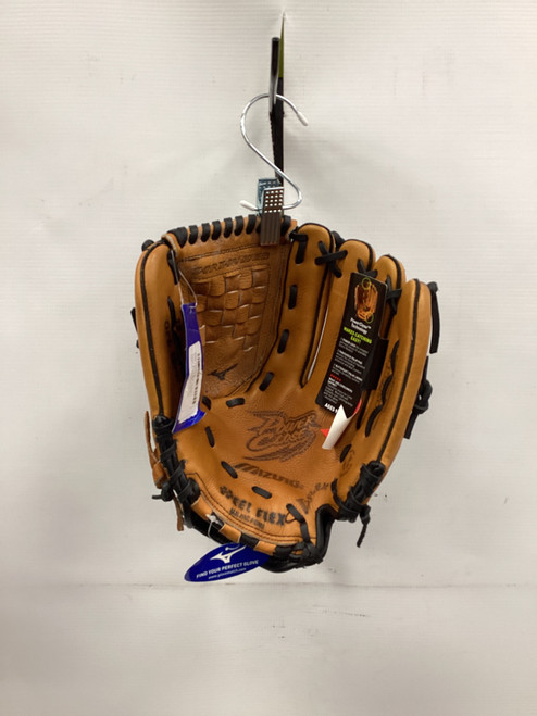 Vist Large View of Product Image Which is Used Mizuno PROSPECT POWERCLOSE BB/SB Glove RH Throw Brown 12"