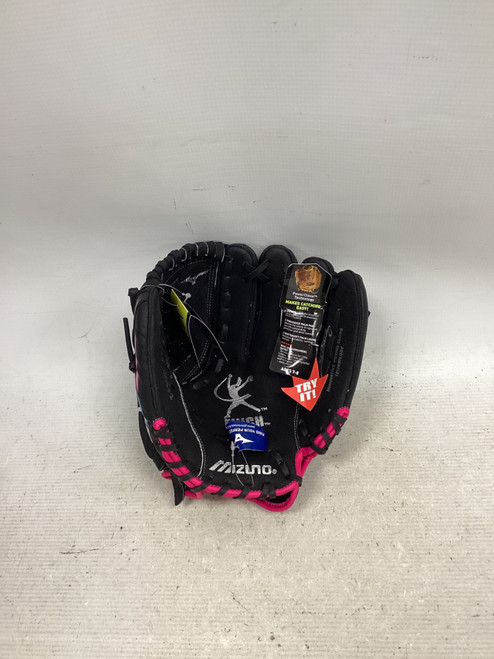 Vist Large View of Product Image Which is Used Mizuno FINCH BB/SB Glove RH Throw Black 11"