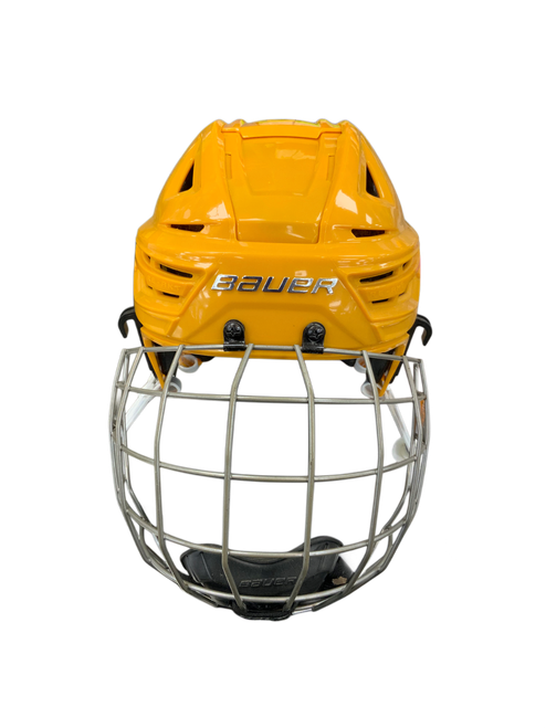 Vist Large View of Product Image Which is Used Bauer RE-AKT 150 Helmet Cage Combo Gold SM