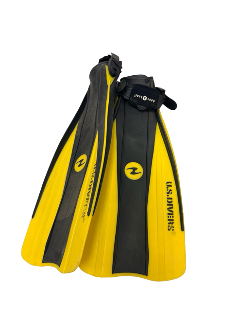 Vist Large View of Product Image Which is Used US Divers Scuba Dive Fins Yellow S/M 4.5 - 8.5