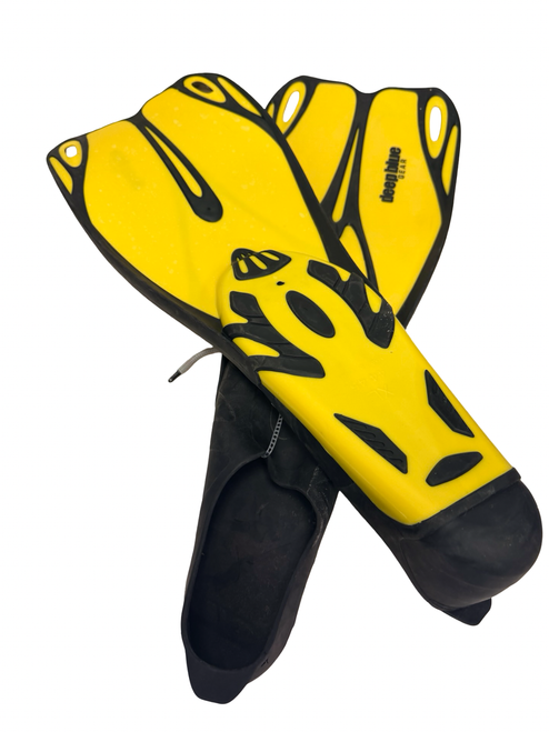 Vist Large View of Product Image Which is Used DEEP BLUE GEAR Scuba Dive Fins Yellow XL 44-45