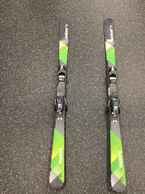 Vist Large View of Product Image Which is Used Elan EXPLORE 9 Mens DH Ski/Binding Green 168 cm