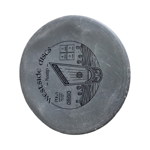 Vist Large View of Product Image Which is Used Westside HARP ORIGIO Disc Golf Mid Range Grey