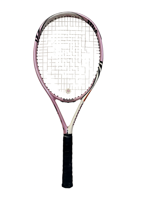 Vist Large View of Product Image Which is Used Wilson BLX CORAL REEF Adult Tennis Racquet Pink 4 3/8" 110 sqin
