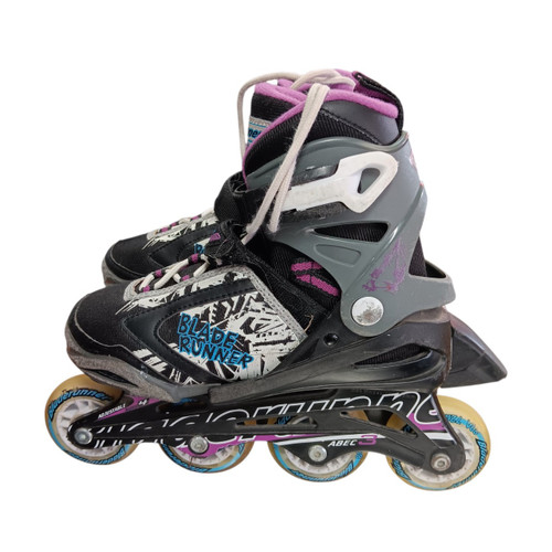 Vist Large View of Product Image Which is Used Bladerunner ADJ 1-4 Junior Rec Fitness Skates Black Adjustable