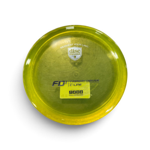 Vist Large View of Product Image Which is Used Discmania FD1 C-LINE Disc Golf Driver Yellow