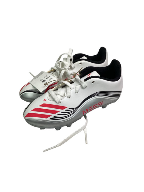 Vist Large View of Product Image Which is Used Adidas F50 MESSI Soccer Cleats White Youth 12.0