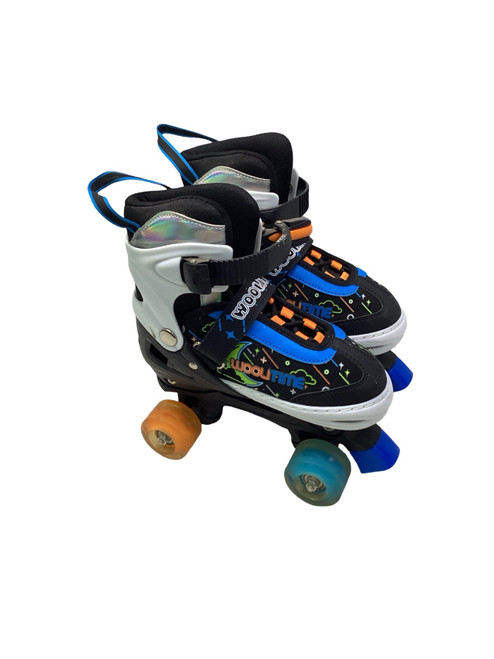 Vist Large View of Product Image Which is Used WOODTIME Child Roller Quad Skates Black Adjustable