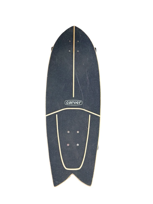 Vist Large View of Product Image Which is Used Channel Islands AL MERRICK CARVER Fish Complete Skateboard 29.25" Surfskate Red w/ Carver Trucks