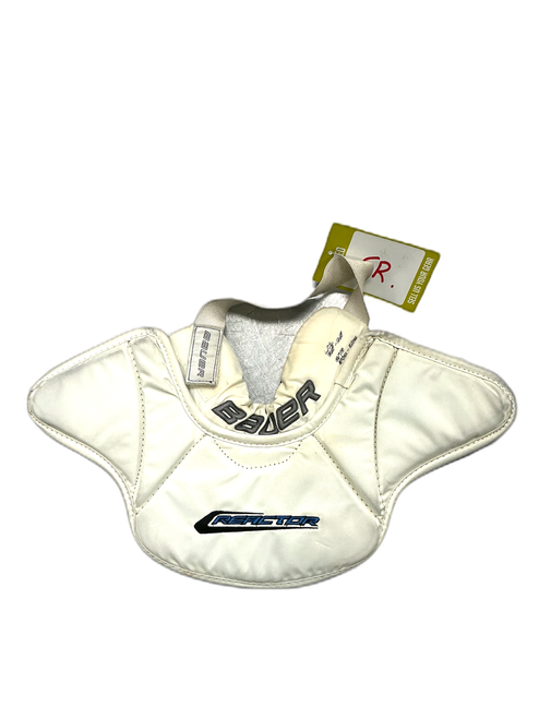 Vist Large View of Product Image Which is Used Bauer GOAL NECK GUARD Goalie Accessory White Senior