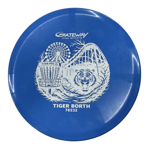 Vist Large View of Product Image Which is Used Gateway WARRIOR Disc Golf Mid Range Royal Blue 179g