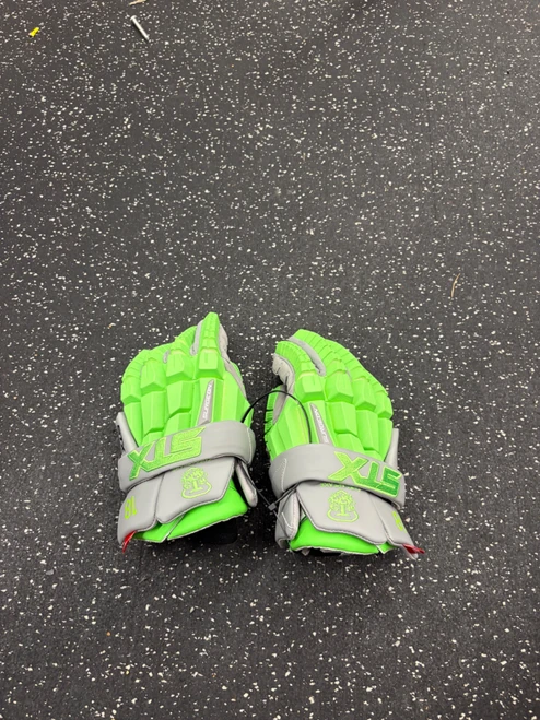 Vist Large View of Product Image Which is Used STX RZR2 Lacrosse Gloves Mens Green SM