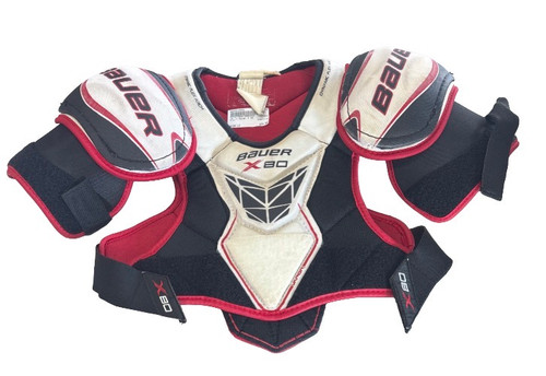Vist Large View of Product Image Which is Used Bauer X 80 Junior Shoulder Pads LG