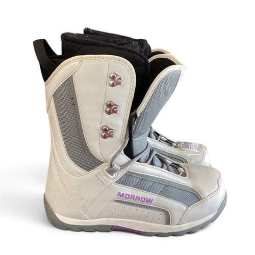 Vist Large View of Product Image Which is Used Morrow WILDFLOWER SZ 8 Womens Snowboard Boots Grey Senior 8