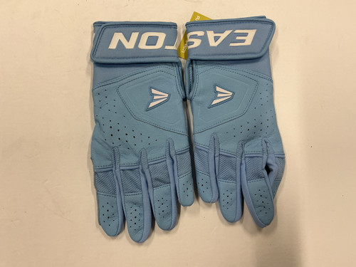 Vist Large View of Product Image Which is Used Easton MAV PRO BB/SB Batting Gloves Carolina Blue MD