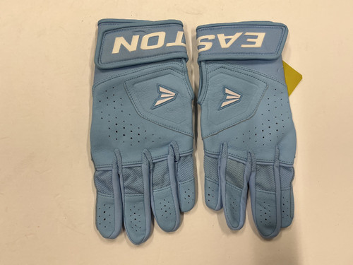 Vist Large View of Product Image Which is Used Easton MAV PRO BB/SB Batting Gloves Carolina Blue XL