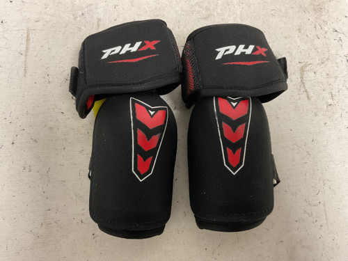 Vist Large View of Product Image Which is Used PHX ELBOW GUARDS Youth Elbow Pads Black And Red LG