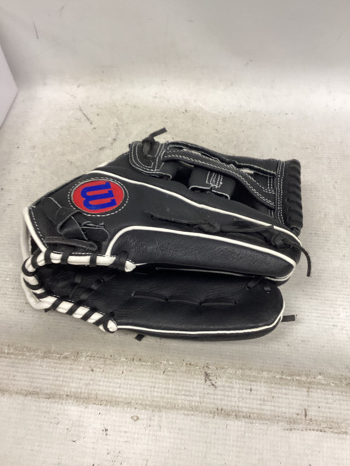 Vist Large View of Product Image Which is Used Wilson A450 BB/SB Glove RH Throw Black 12"