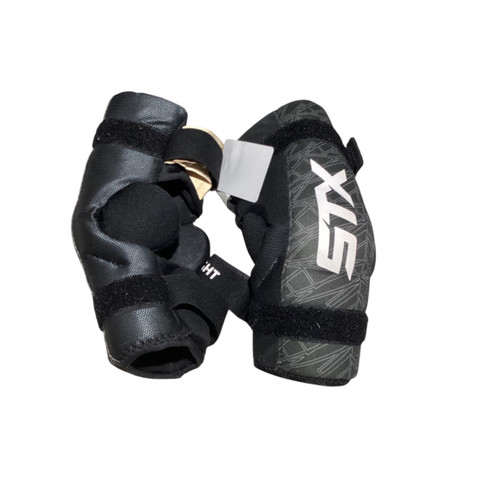 Vist Large View of Product Image Which is Used STX STALLION 75 Lacrosse Arm Pads/Guards Black SM
