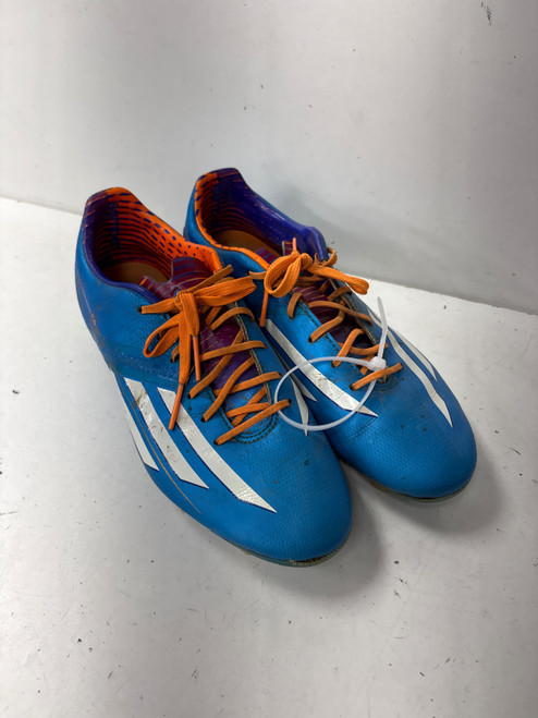 Vist Large View of Product Image Which is Used Adidas F30 Soccer Cleats Royal Blue Senior 7.5