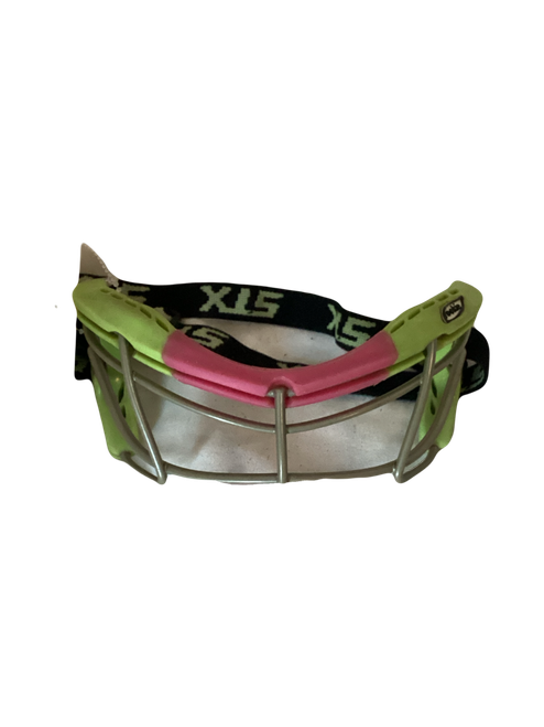 Vist Large View of Product Image Which is Used STX ROOKIE Lacrosse Facial Protect Neon Green Junior