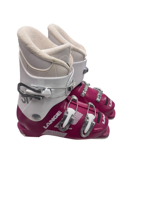 Vist Large View of Product Image Which is Used Lange STARLET 50 Girls DH Ski Boot White 215 MP - J03