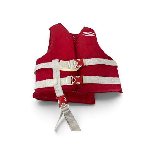 Vist Large View of Product Image Which is Used Stearns Child Life Jacket 30-50 lb Red, front view