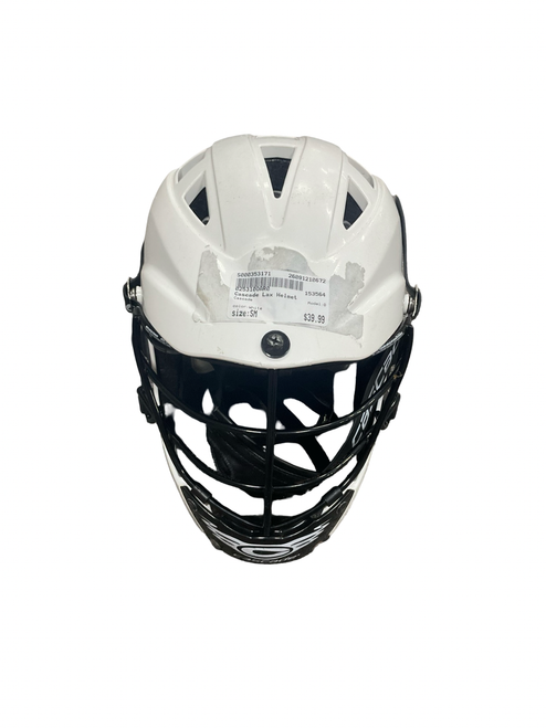 Vist Large View of Product Image Which is Used Cascade 0 Lacrosse Helmet White SM