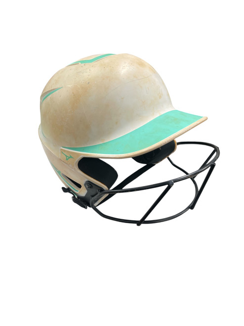 Vist Large View of Product Image Which is Used Mizuno HELMET Batting Helmet w/Mask White One Size