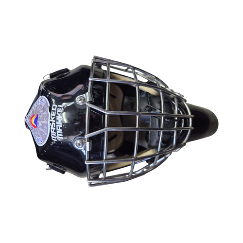 Vist Large View of Product Image Which is Used MASKED MARVEL BANDIT GOALIE HELMET JR Junior Goalie Helmet/Mask Black One Size