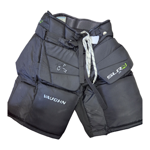 Vist Large View of Product Image Which is Used Vaughn SLR4 GOALIE PANTS JR MD Junior Goalie Pant Black MD