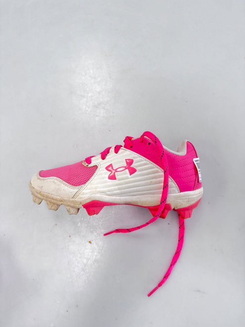 Vist Large View of Product Image Which is Used Under Armour LEADOFF BB/SB Cleats Pink Junior 02.5