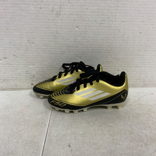 Vist Large View of Product Image Which is Used Adidas Soccer Cleats Gold Youth 10.0