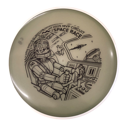 Vist Large View of Product Image Which is Used MVP 2025 MVP CIRCUIT SPACE RACE ATOM Disc Golf Driver White 173g