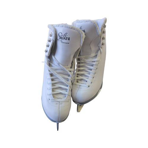 Vist Large View of Product Image Which is Used Jackson SOFTSKATE WOMENS SKATES Womens Softboot Skate White Senior 10