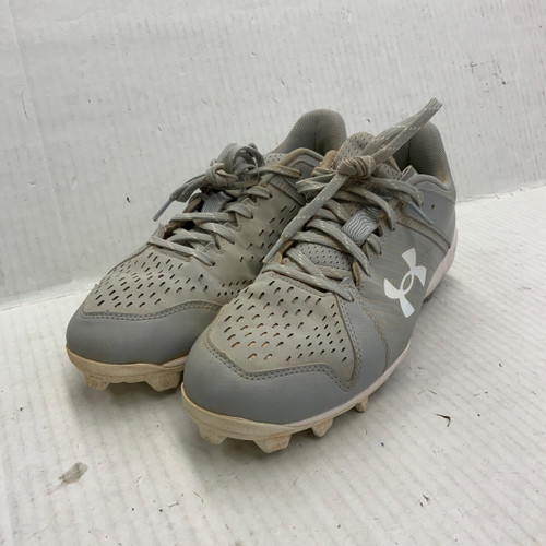 Vist Large View of Product Image Which is Used Under Armour LEADOFF BB/SB Cleats Grey Senior 9.5
