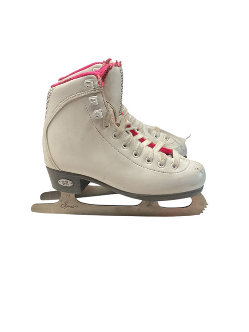 Vist Large View of Product Image Which is Used Riedell SPARKLE SZ 1 Girls Figure Skate White Junior 01