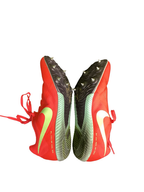 Vist Large View of Product Image Which is Used Nike Track & Field Cleats Adult Orange Senior 7