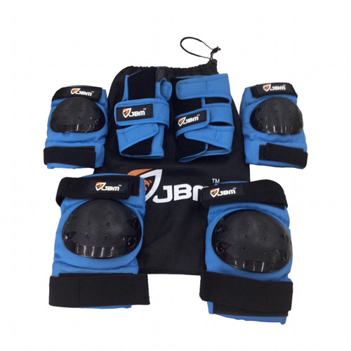 Vist Large View of Product Image Which is Used JBM ELBOW AND KNEE PAD SET Bike Elbow Pads Royal Blue S/M