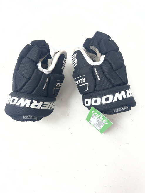 Vist Large View of Product Image Which is Used Sher-wood REKKER Youth Gloves Black 8"