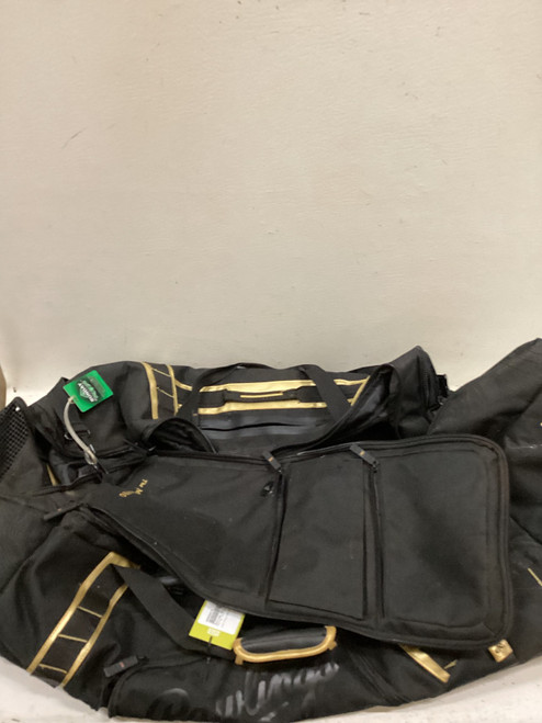 Vist Large View of Product Image Which is Used Rawlings GOLD COLLECTION XL DUFFLE BB/SB Player Carry Bag Black And Gold