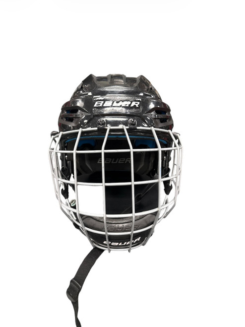 Vist Large View of Product Image Which is Used Bauer REACK 55 Helmet Cage Combo Black SM