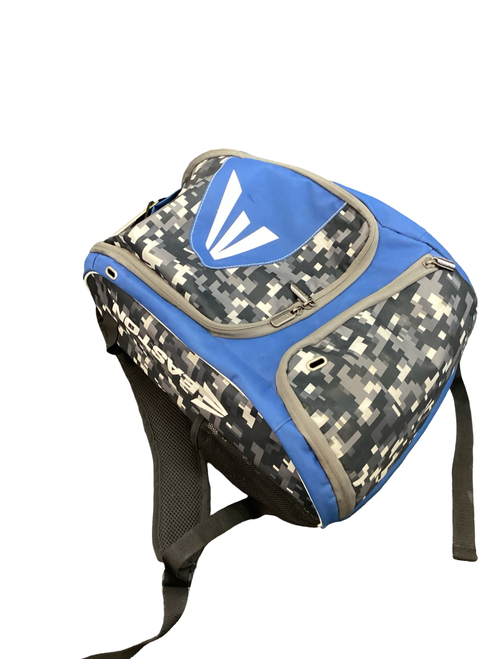 Vist Large View of Product Image Which is Used Easton BACKBACK CAMO BLUE GREY BB/SB Player Backpack Navy Blue