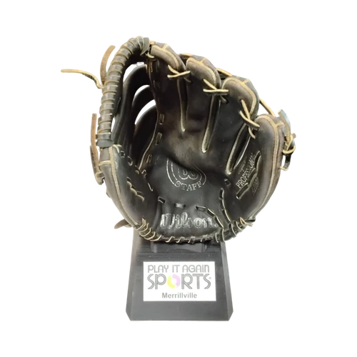 Vist Large View of Product Image Which is Used Wilson A2090 BB/SB Glove RH Throw Black 12 3/4"