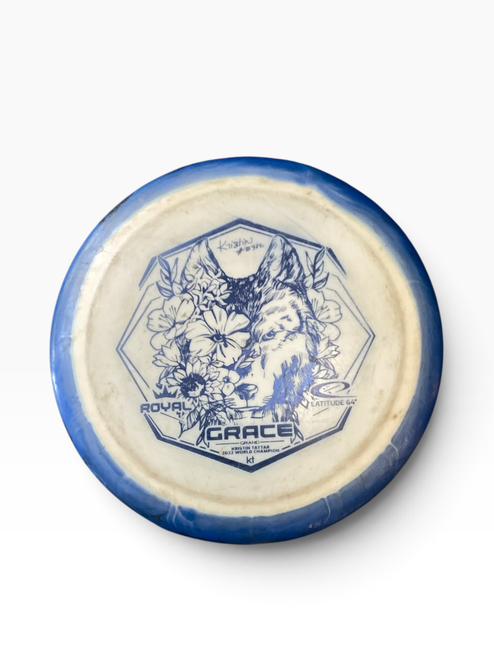 Vist Large View of Product Image Which is Used Latitude 64 GRACE Disc Golf Driver Royal Blue 175g