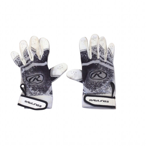 Vist Large View of Product Image Which is Used Rawlings BB/SB Batting Gloves White XL
