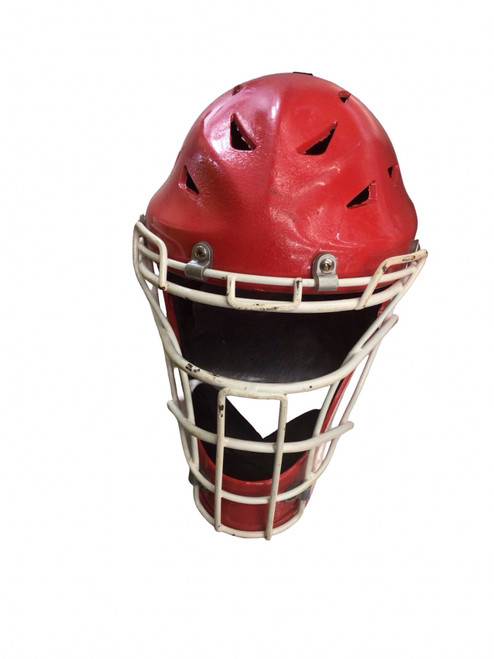 Vist Large View of Product Image Which is Used Wilson CATCHERS HELMET Catchers Helmet w/Mask Red MD